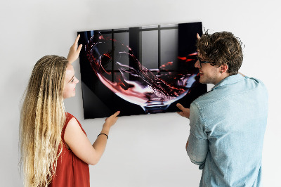 Tableau aimanté horizontal Un verre de vin