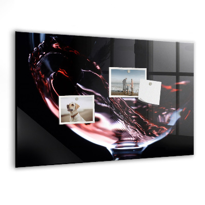 Tableau aimanté horizontal Un verre de vin