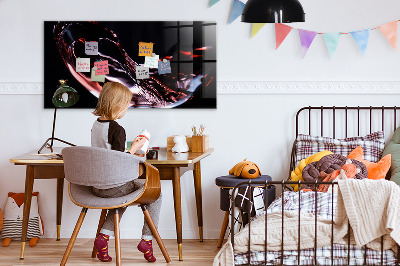 Tableau aimanté horizontal Un verre de vin