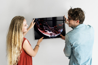 Tableau aimanté horizontal Un verre de vin