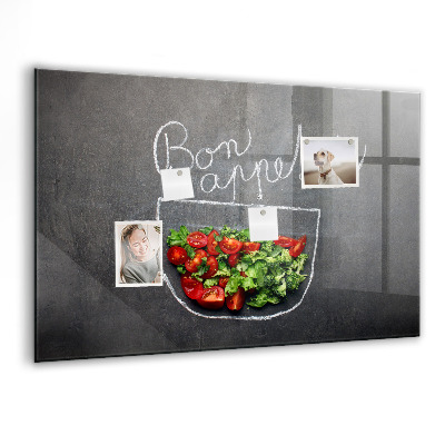 Tableau aimanté horizontal Inscription Bon appétit