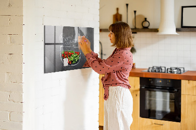 Tableau aimanté horizontal Inscription Bon appétit