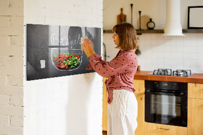 Tableau aimanté horizontal Inscription Bon appétit