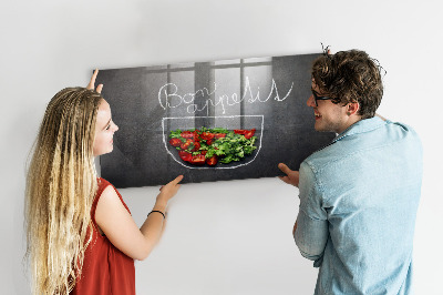 Tableau aimanté horizontal Inscription Bon appétit