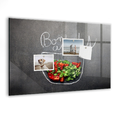 Tableau aimanté horizontal Inscription Bon appétit