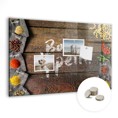 Tableau mural magnétique L'inscription bon appétit
