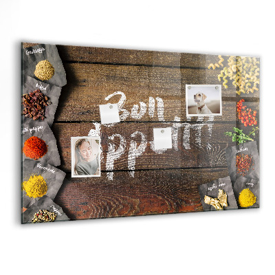 Tableau mural magnétique L'inscription bon appétit