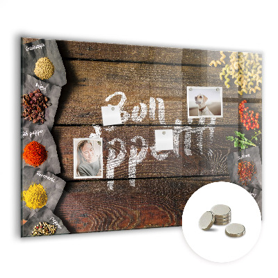 Tableau mural magnétique L'inscription bon appétit