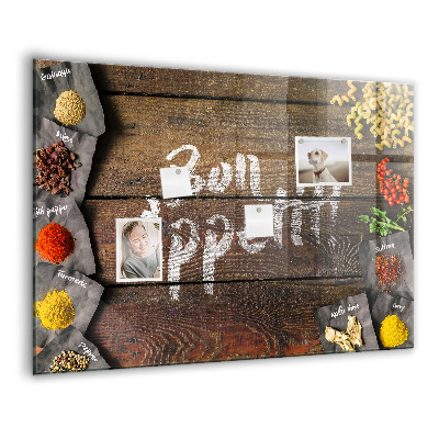 Tableau mural magnétique L'inscription bon appétit