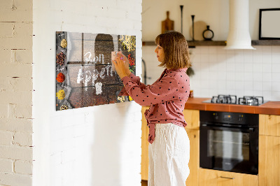 Tableau mural magnétique L'inscription bon appétit