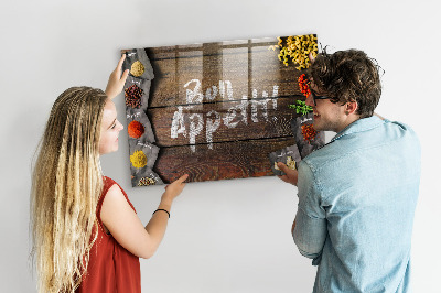 Tableau mural magnétique L'inscription bon appétit