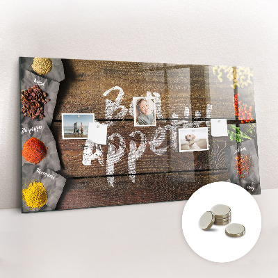 Tableau mural magnétique L'inscription bon appétit