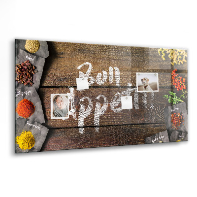 Tableau mural magnétique L'inscription bon appétit