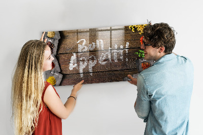 Tableau mural magnétique L'inscription bon appétit