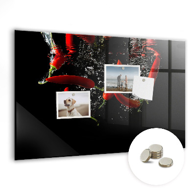 Tableau pour magnet Poivrons dans l'eau