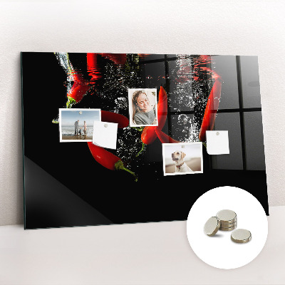 Tableau pour magnet Poivrons dans l'eau