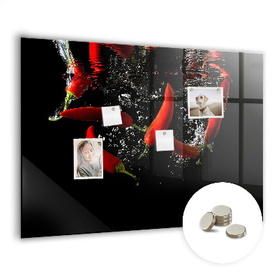 Tableau pour magnet Poivrons dans l'eau
