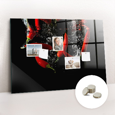 Tableau pour magnet Poivrons dans l'eau