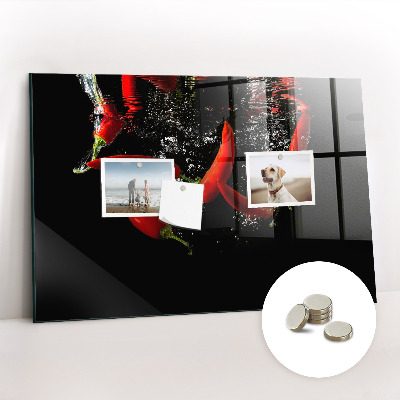 Tableau pour magnet Poivrons dans l'eau