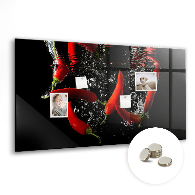 Tableau pour magnet Poivrons dans l'eau