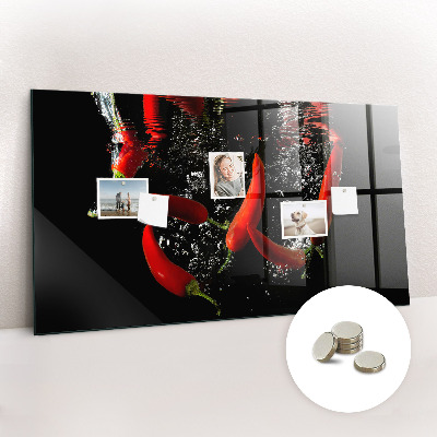 Tableau pour magnet Poivrons dans l'eau