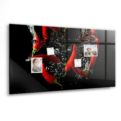 Tableau pour magnet Poivrons dans l'eau