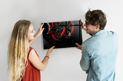 Tableau pour magnet Poivrons dans l'eau