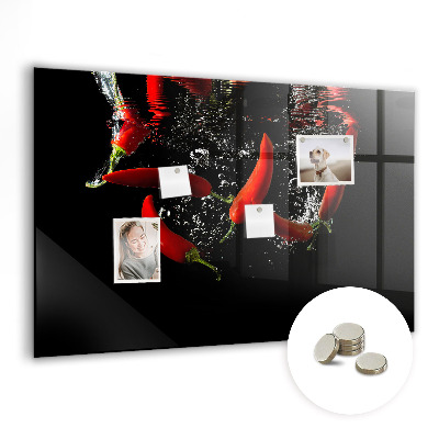 Tableau pour magnet Poivrons dans l'eau