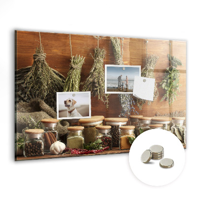 Tableau aimanté horizontal Épices