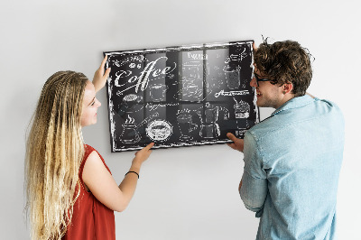 Tableau mural magnétique Machines à café