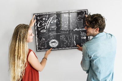 Tableau mural magnétique Machines à café