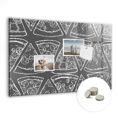 Tableau aimanté horizontal Pizza peinte