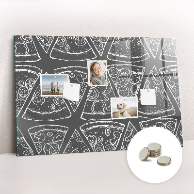 Tableau aimanté horizontal Pizza peinte