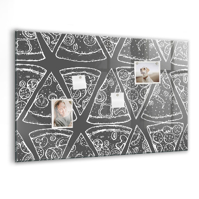 Tableau aimanté horizontal Pizza peinte