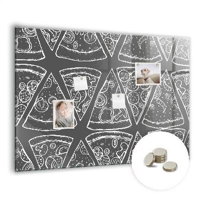 Tableau aimanté horizontal Pizza peinte