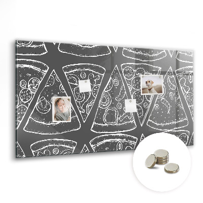 Tableau aimanté horizontal Pizza peinte