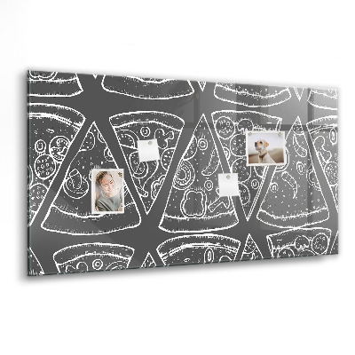 Tableau aimanté horizontal Pizza peinte