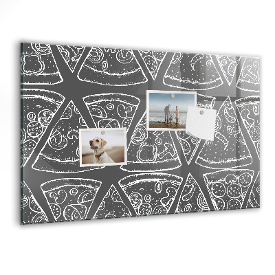 Tableau aimanté horizontal Pizza peinte