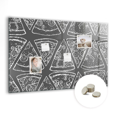 Tableau aimanté horizontal Pizza peinte