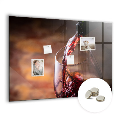 Tableau aimanté horizontal Un verre de vin