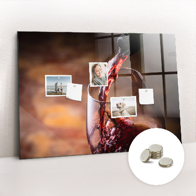 Tableau aimanté horizontal Un verre de vin
