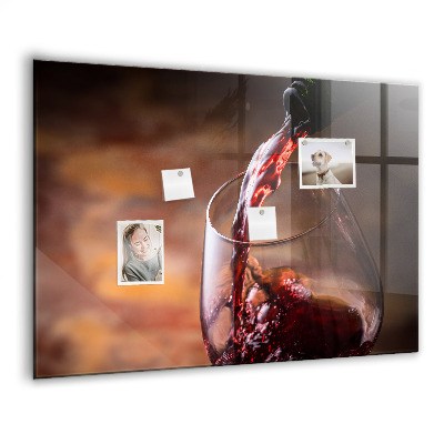 Tableau aimanté horizontal Un verre de vin