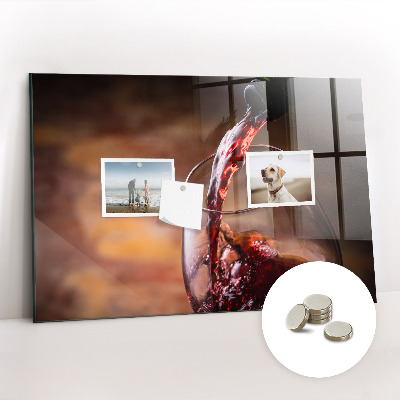Tableau aimanté horizontal Un verre de vin