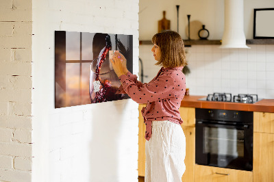 Tableau aimanté horizontal Un verre de vin