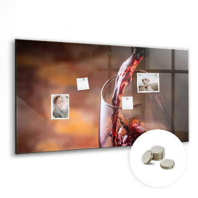 Tableau aimanté horizontal Un verre de vin