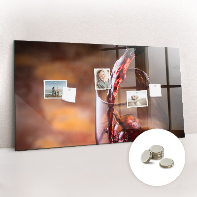 Tableau aimanté horizontal Un verre de vin