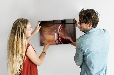 Tableau aimanté horizontal Un verre de vin