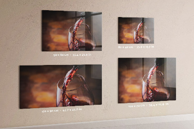 Tableau aimanté horizontal Un verre de vin