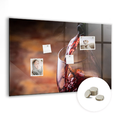 Tableau aimanté horizontal Un verre de vin