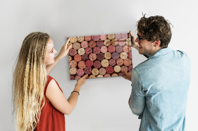 Tableau mural magnétique Bouchons de vin